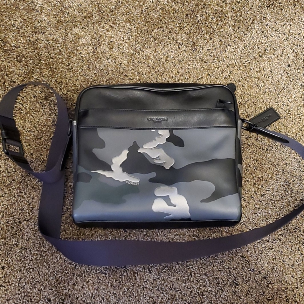 Coach metallic messenger bag